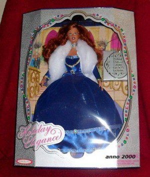 2000 Holiday Elegance 2000 Toys R Us Exclusive, Red haired beauty in Blue dress Doll!