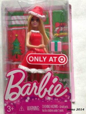 2014 Barbie  Target Exclusive Christmas Happy Holiday Mini Doll